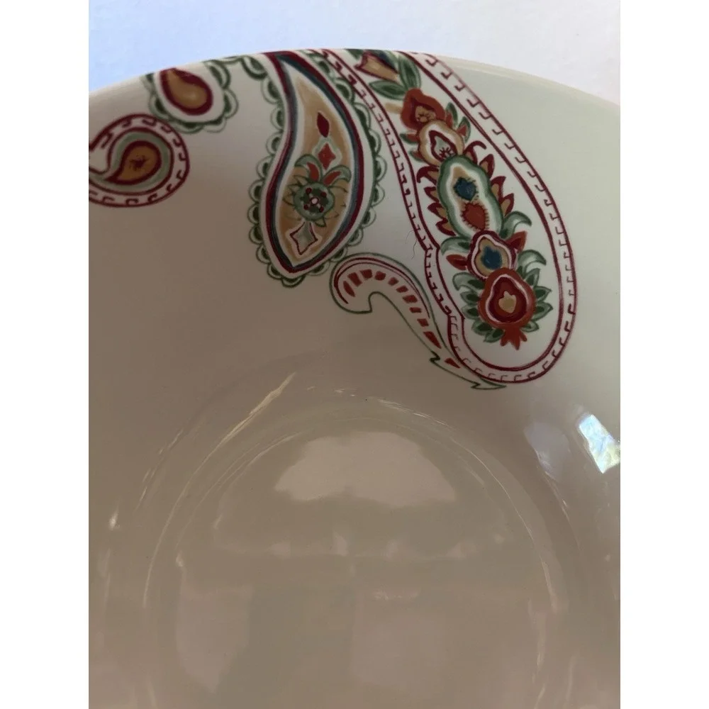 Table Tops Gallery Multi-Paisley 10-Inch & 6-inch Serving Bowls Dishwasher Safe